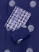 Block Print Elegant Cotton Suit Set (w/ Mirror Work) - Yanchi